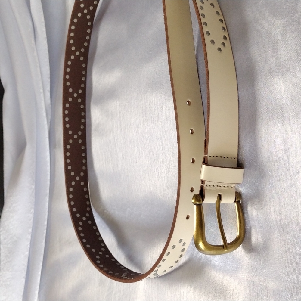 Lucky Brand cream belt